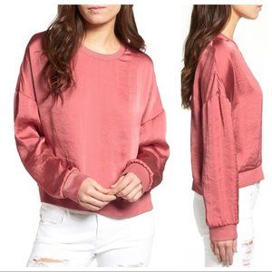 Nordstrom BP Satin Mauve Pullover Sweatshirt